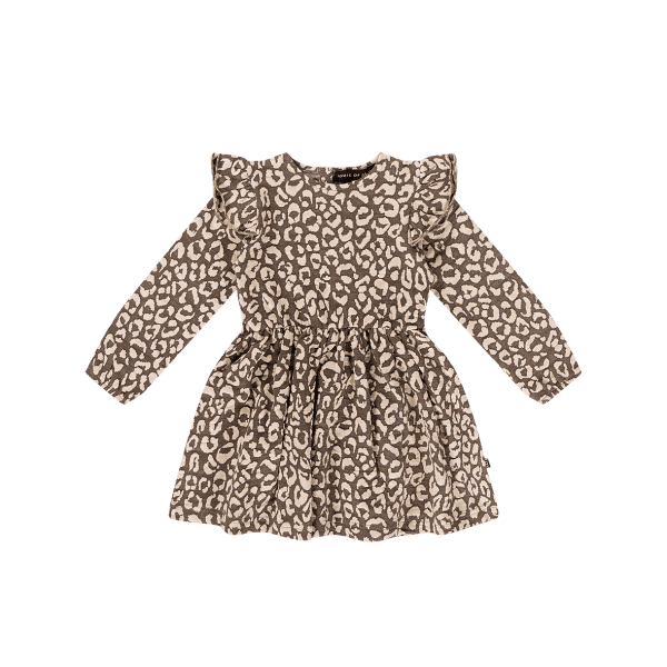 House of Jamie: Girls Dress - Rosewood Leopard