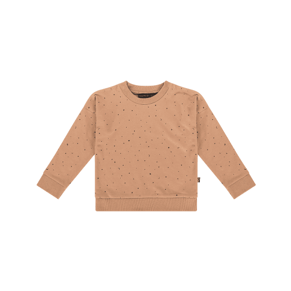 House of Jamie: Crewneck Sweater - Little Stars Mocca