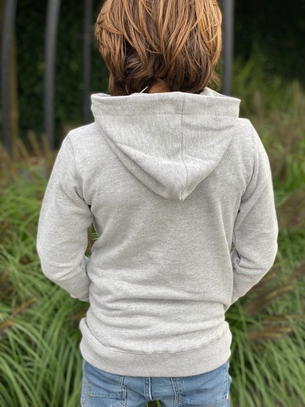 Petrol Industries: Hoodie met opdruk- Grey Melee