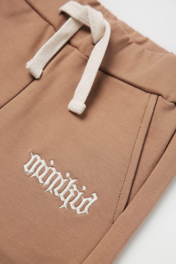Mini Kid: Pinched joggers - Sand
