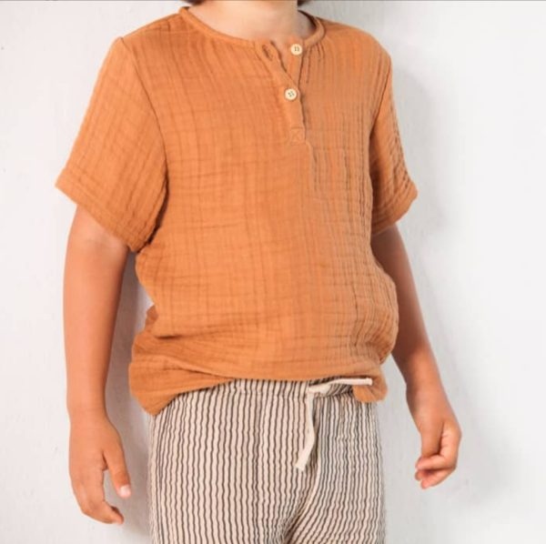 House of Jamie: Henley shirt - Burnt Ginger