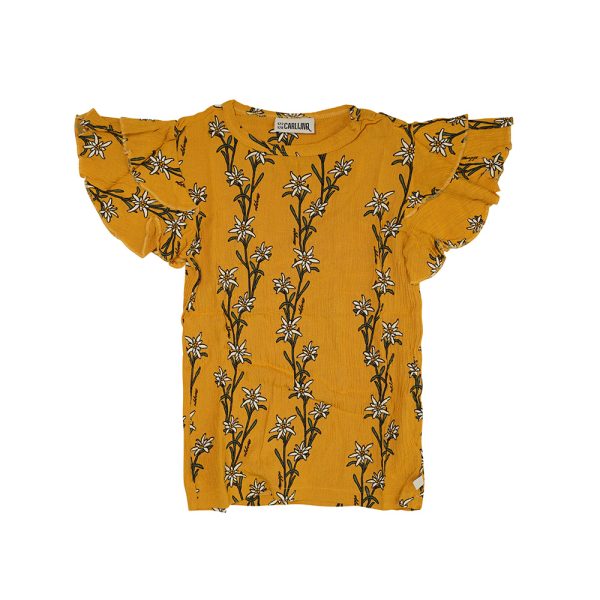 CarlijnQ: ruffled t-shirt - edelweiss