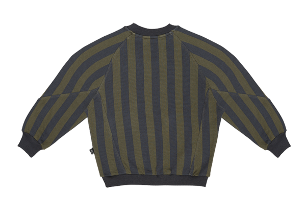 House of Jamie: Sweatshirt - Moss & Blue Stripes
